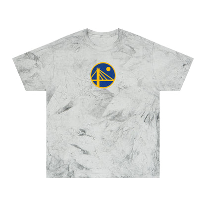 San Francisco Bay Area Basketball Tie-Dye Tee — Smoke, Royal & Gold