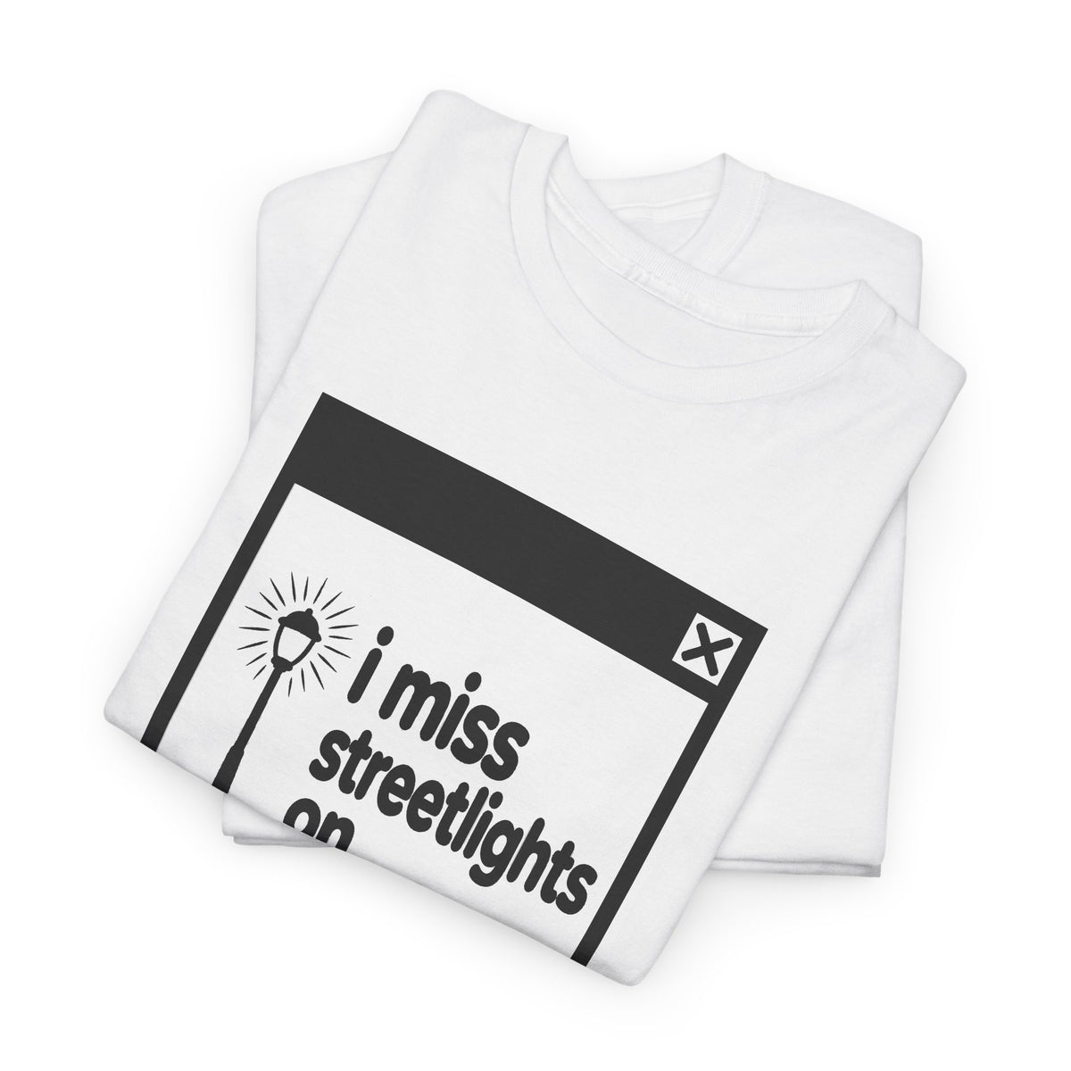 i miss streetlights on error tee - White by lonelyboi
