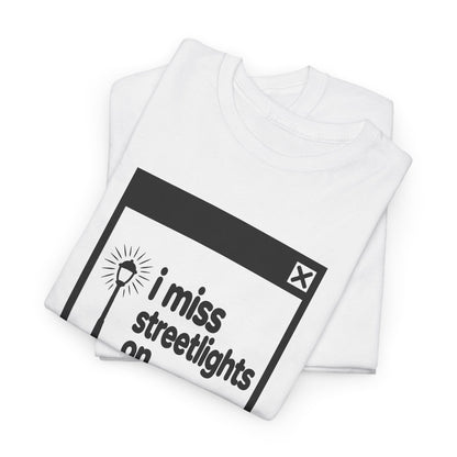 i miss streetlights on error tee - White