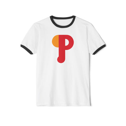 Philadelphia Baseball Ringer Tee — Red & Powder Blue