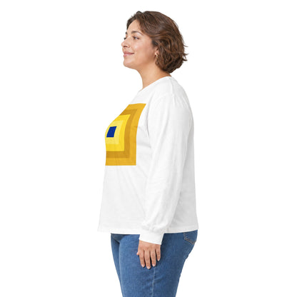plate 019 long sleeve tee - White