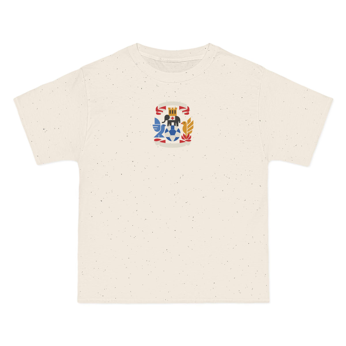 Coventry Soccer Heavyweight Tee — Natural, White, Royal & Red