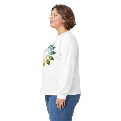 plate 084 long sleeve tee - White