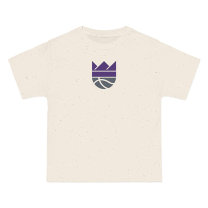 Sacramento Basketball Heavyweight Tee — Natural, Purple & Grey