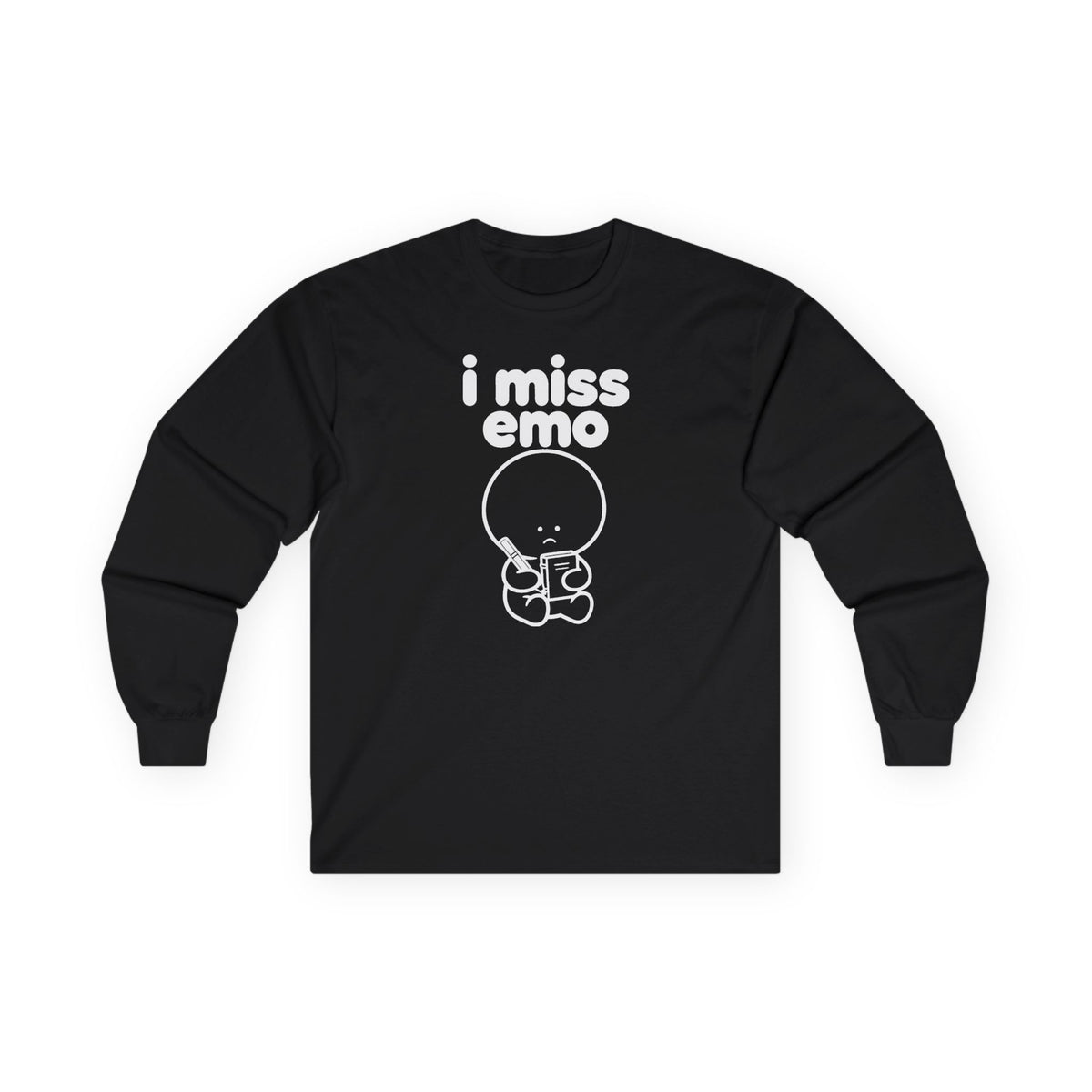 i miss emo long sleeve tee - Black by lonelyboi