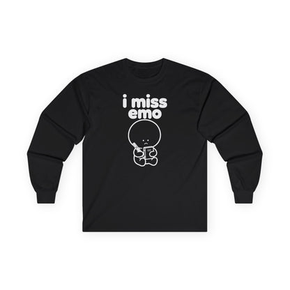 i miss emo long sleeve tee - Black