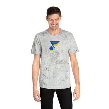 St. Louis Hockey Tie-Dye Tee — Smoke, Royal & Gold