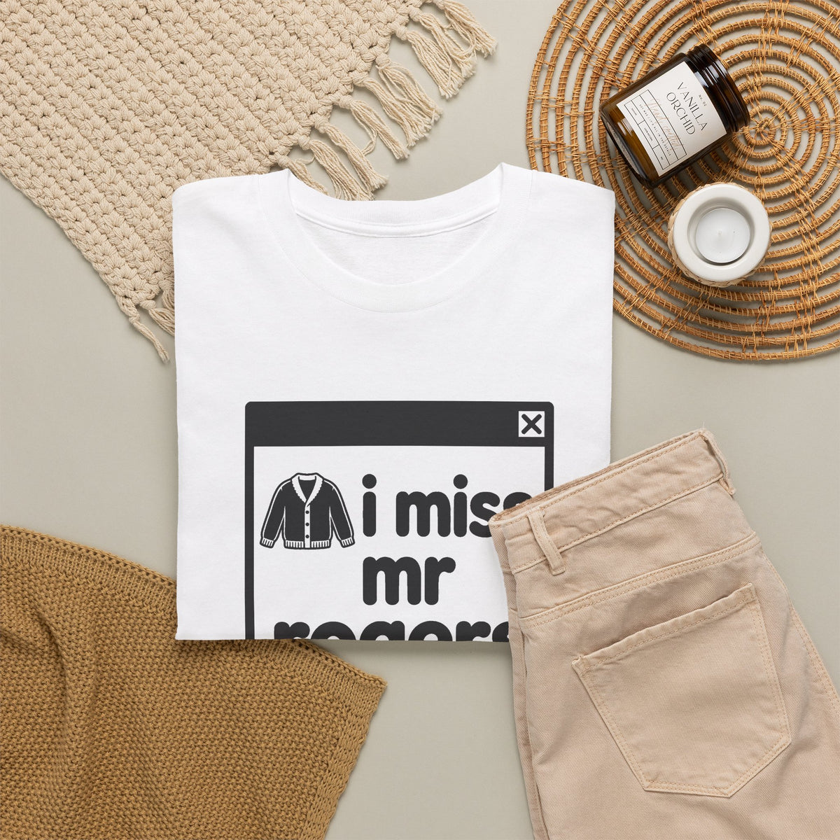 i miss mr rogers error tee - White by lonelyboi