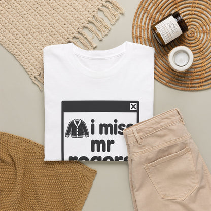 i miss mr rogers error tee - White