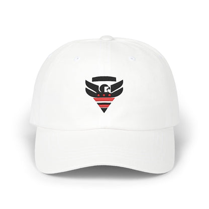 Washington, D.C. Soccer Dad Cap — Embroidered, Black & Red