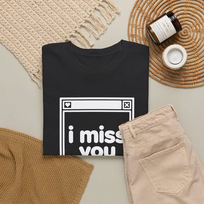 i miss you error tee - Black