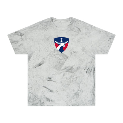 Dallas Soccer Tie-Dye Tee — Smoke, Navy, White & Crimson
