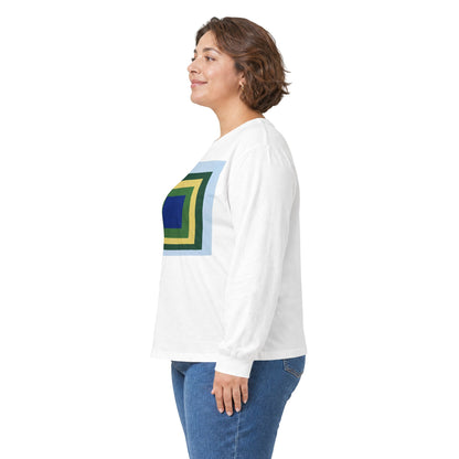 plate 010 long sleeve tee - White
