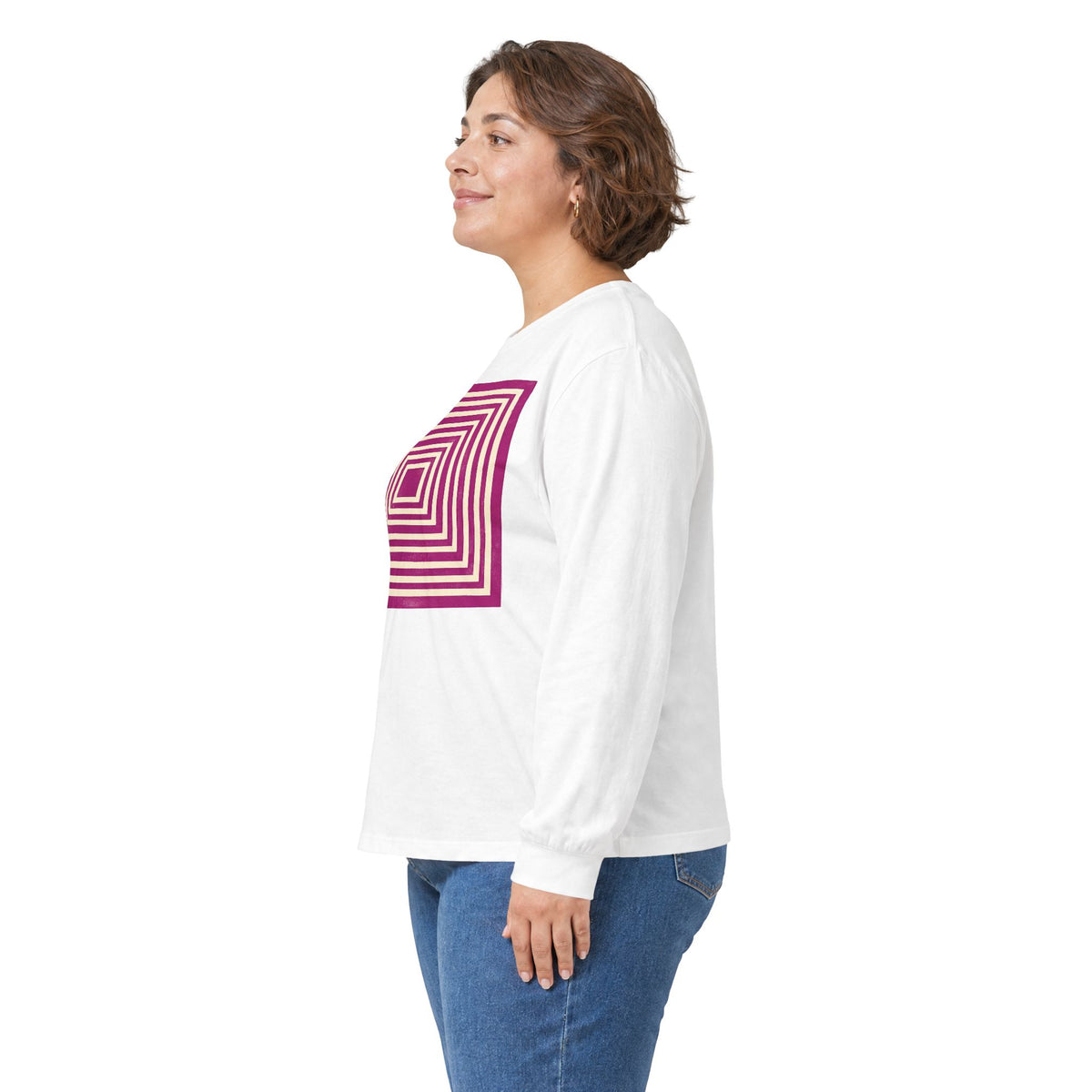 plate 413 long sleeve tee - White by onlycolor
