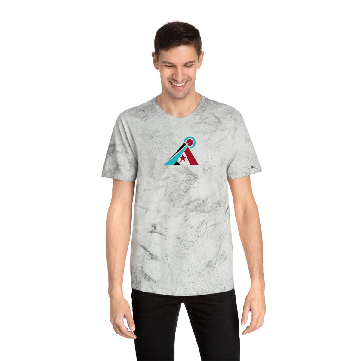Arizona Baseball Tie-Dye Tee — Smoke, Teal, Crimson & Charcoal