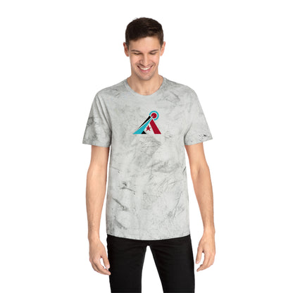 Arizona Baseball Tie-Dye Tee — Smoke, Teal, Crimson & Charcoal