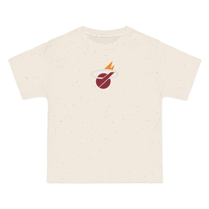 Miami Basketball Heavyweight Tee — Natural, Maroon, White & Gold