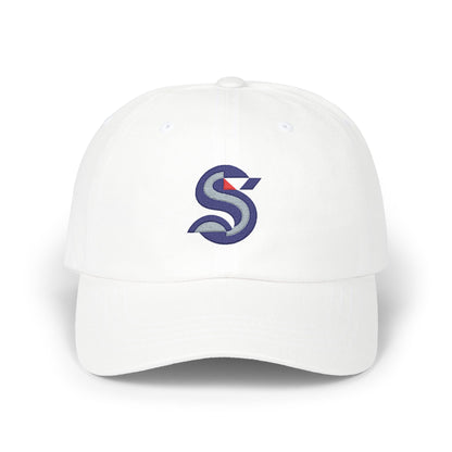 Seattle Hockey Dad Cap — Embroidered, Navy, Grey & Red