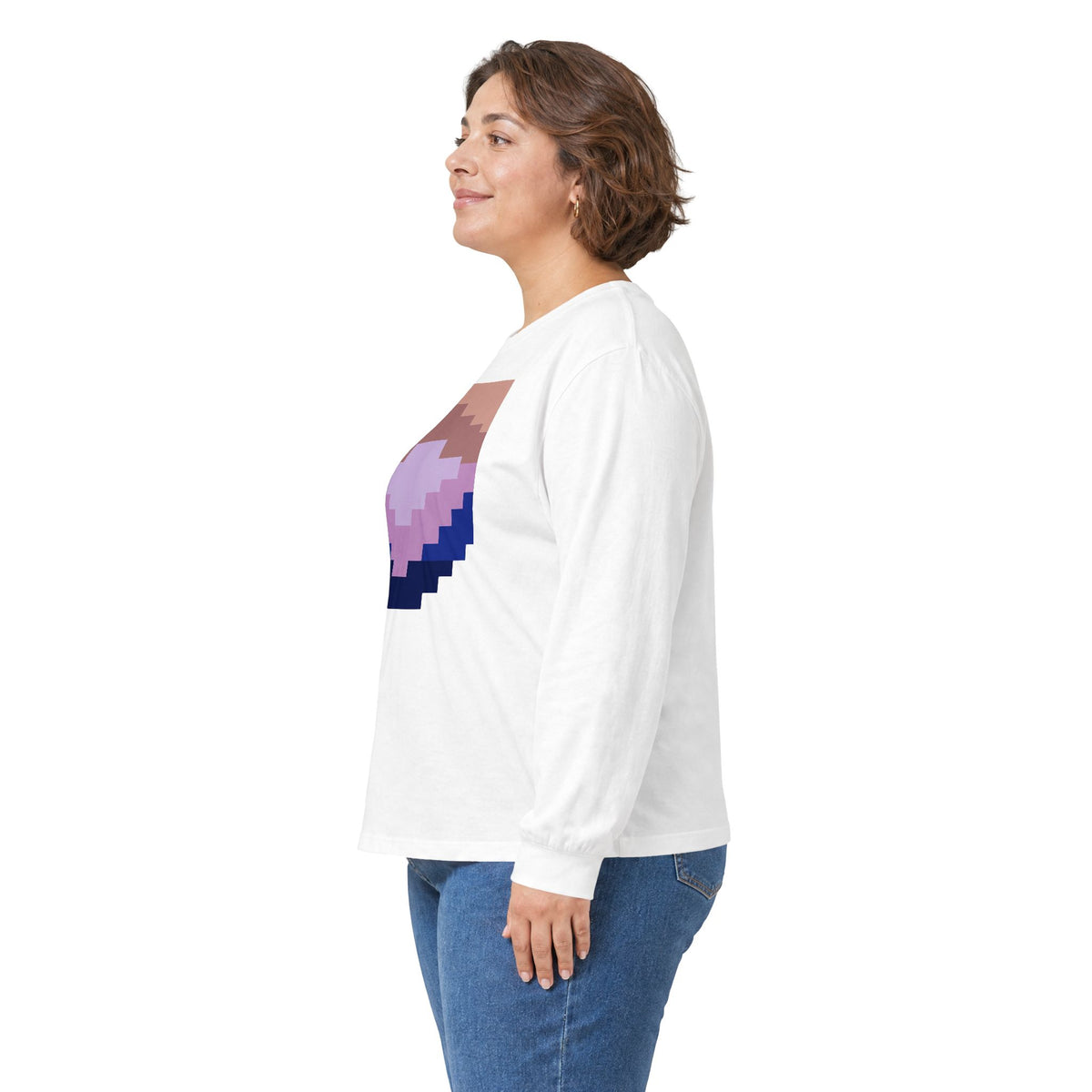 plate 291 long sleeve tee - White