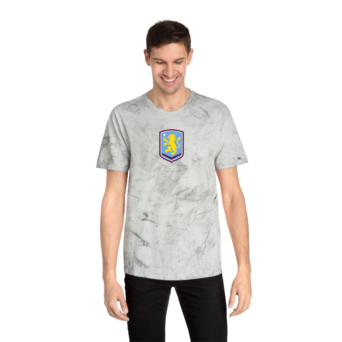 Birmingham Soccer Tie-Dye Tee — Smoke, Aqua, Gold & Maroon