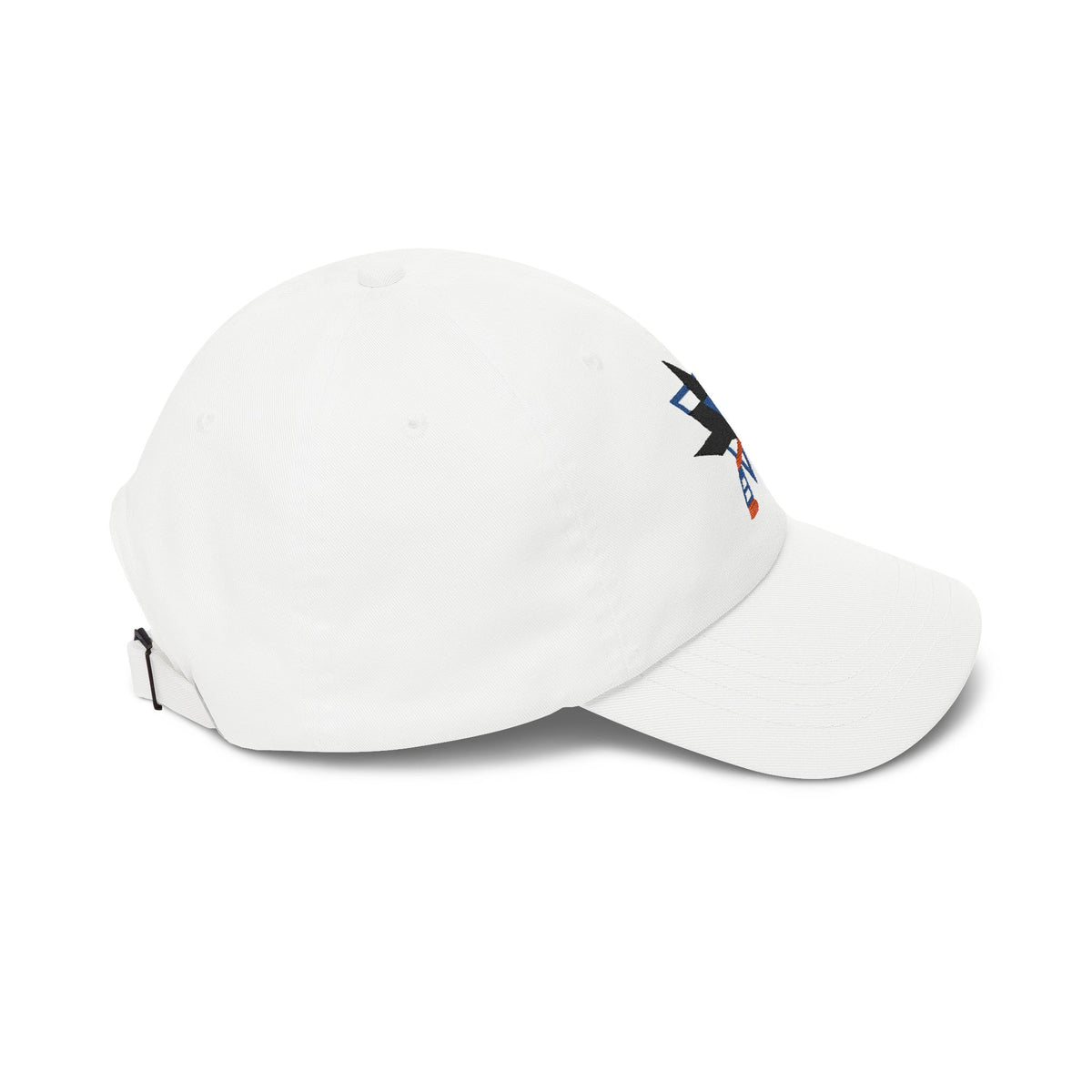 San Jose Hockey Dad Cap — Embroidered, Black, Royal & Orange