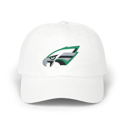 Philadelphia Football Dad Cap — Embroidered, Grey, Kelly Green & White