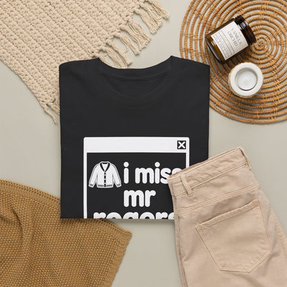 i miss mr rogers error tee - Black