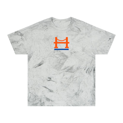 New York Baseball Tie-Dye Tee — Smoke, Orange & Royal
