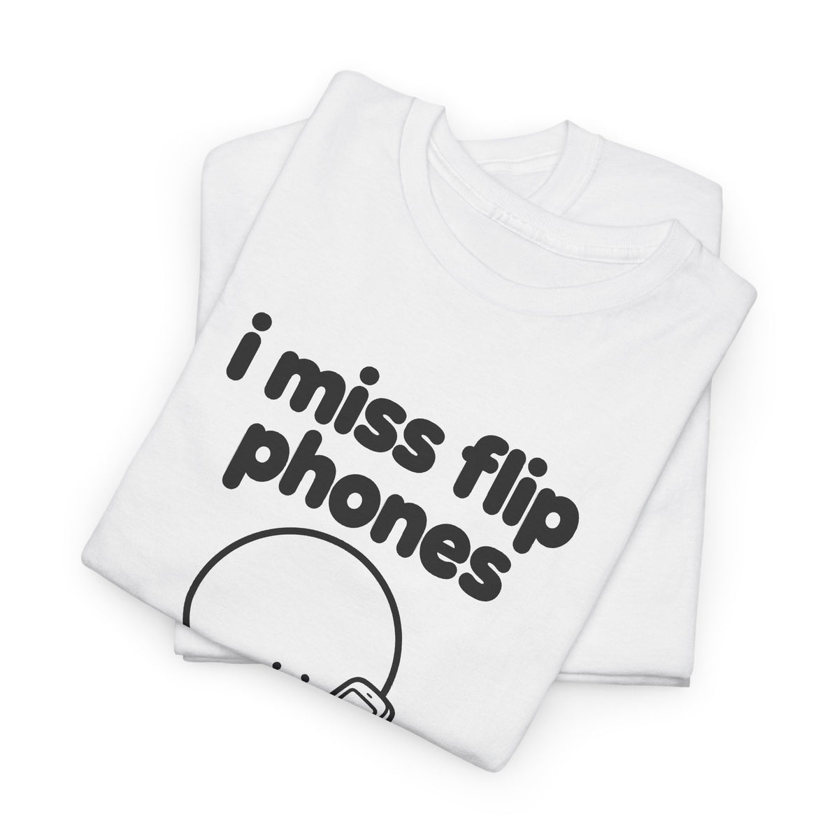 i miss flip phones tee - White