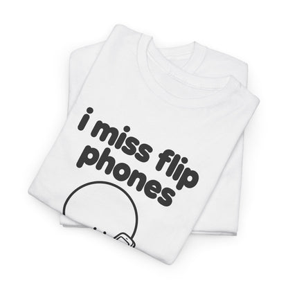 i miss flip phones tee - White