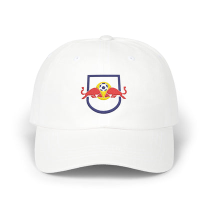 New York Soccer Dad Cap — Embroidered, Navy, Red & Gold