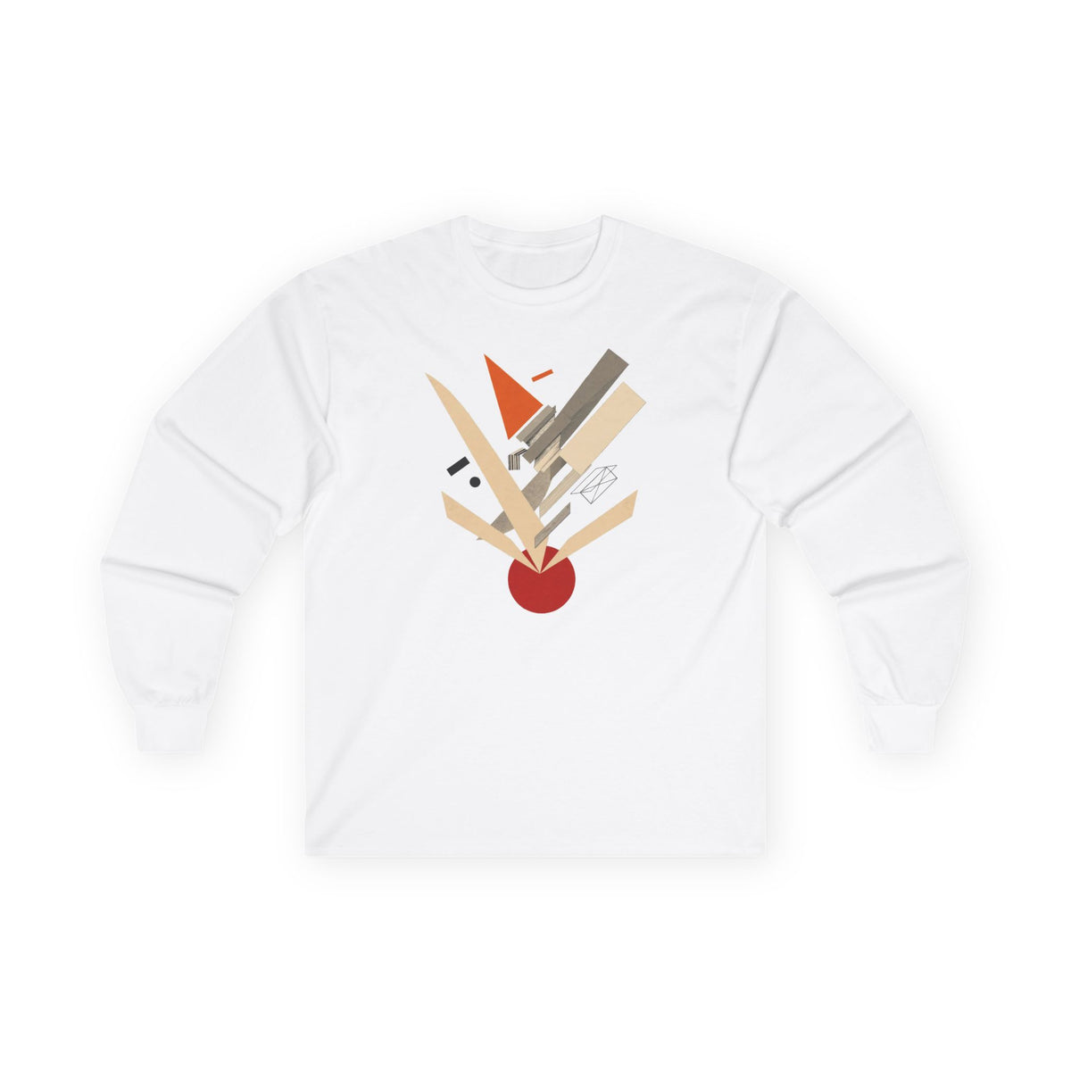 plate 076 long sleeve tee - White