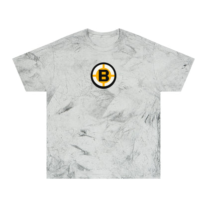 Boston Hockey Tie-Dye Tee — Smoke, Black, Gold & Off-White