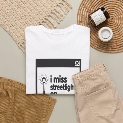 i miss streetlights on error tee - White