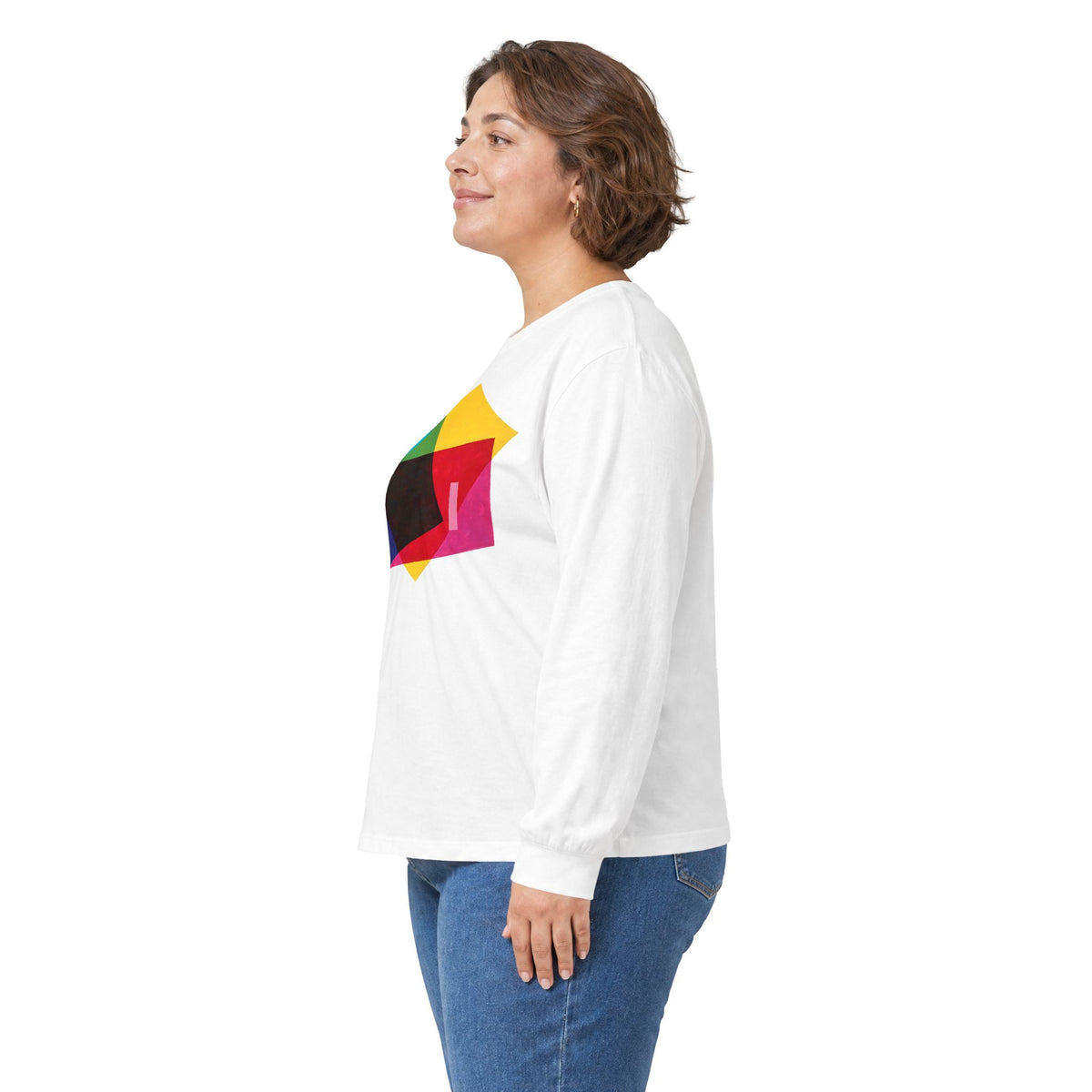 plate 009 long sleeve tee - White by onlycolor
