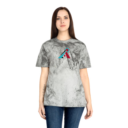 Arizona Baseball Tie-Dye Tee — Smoke, Teal, Crimson & Charcoal