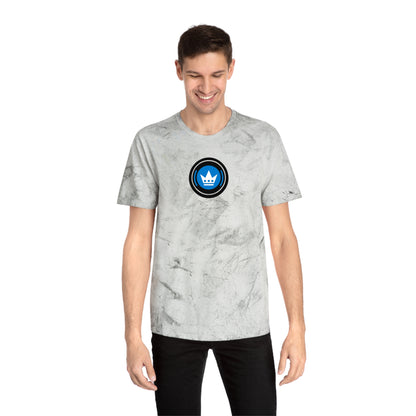 Charlotte Soccer Tie-Dye Tee — Smoke, Black, Aqua & White