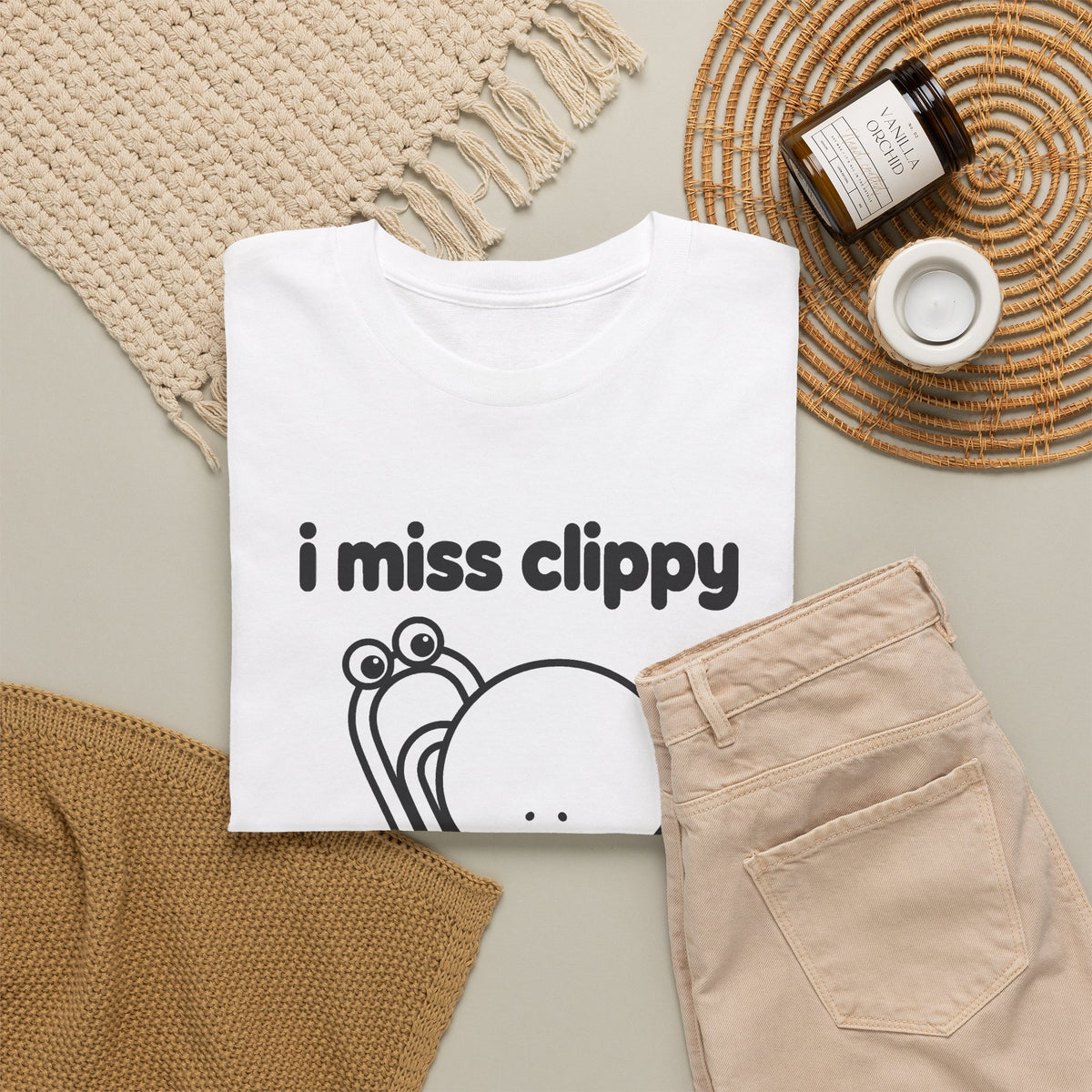 i miss clippy tee - White