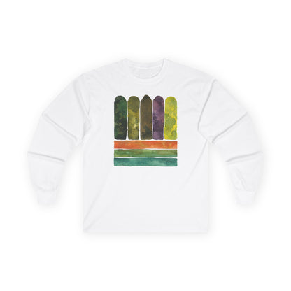 plate 063 long sleeve tee - White