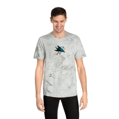 San Jose Hockey Tie-Dye Tee — Smoke, Black, Royal & Orange