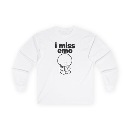 i miss emo long sleeve tee - White
