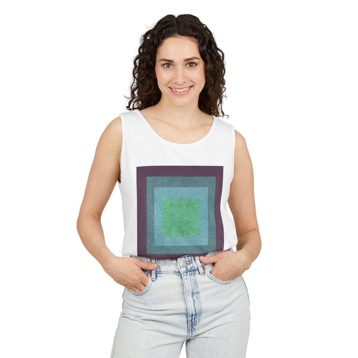 plate 016 tank - White by onlycolor