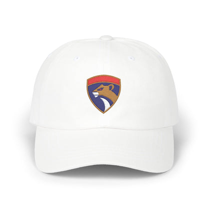 South Florida Hockey Dad Cap — Embroidered, Old Gold, Navy & Red