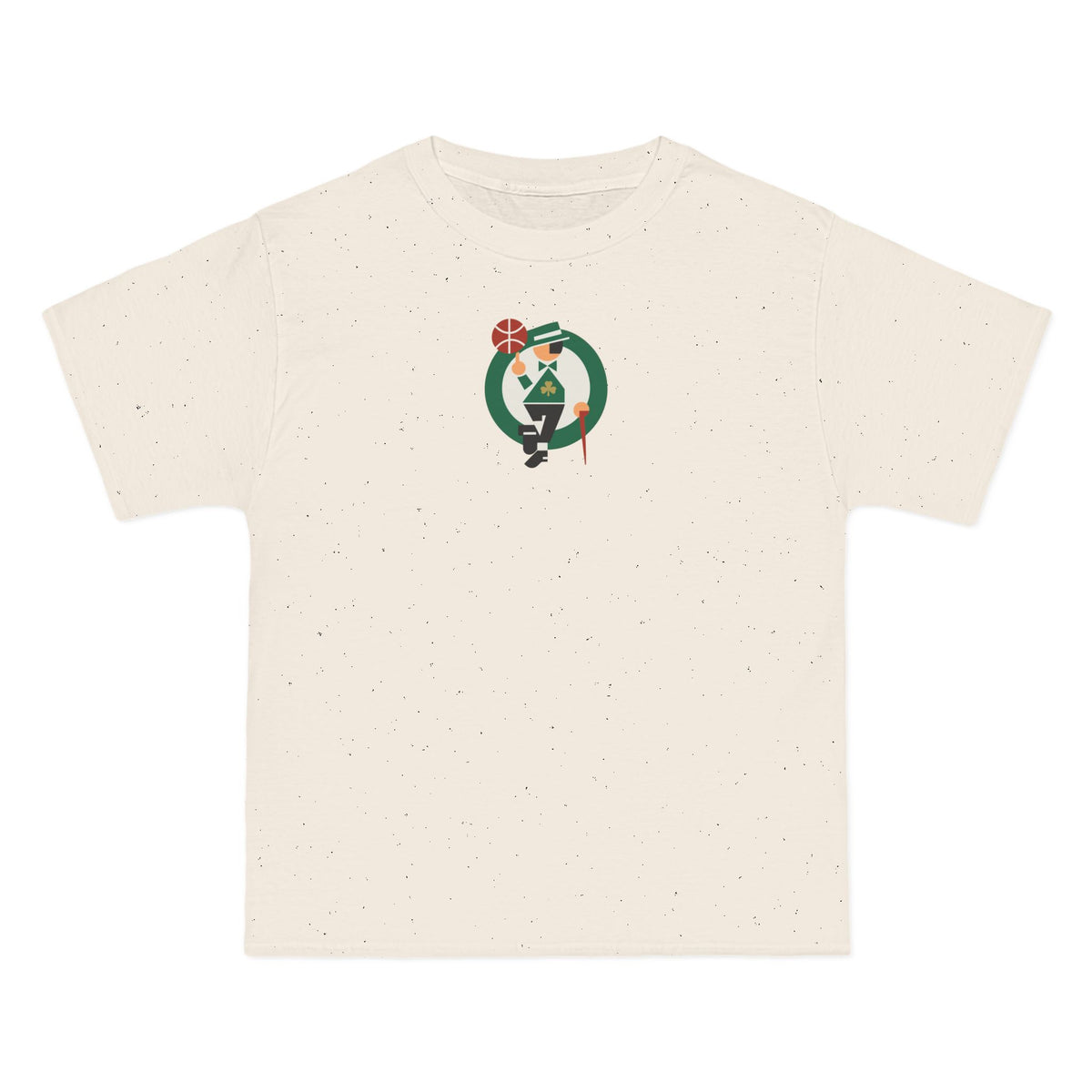 Boston Basketball Heavyweight Tee — Natural, Kelly Green, White & Black