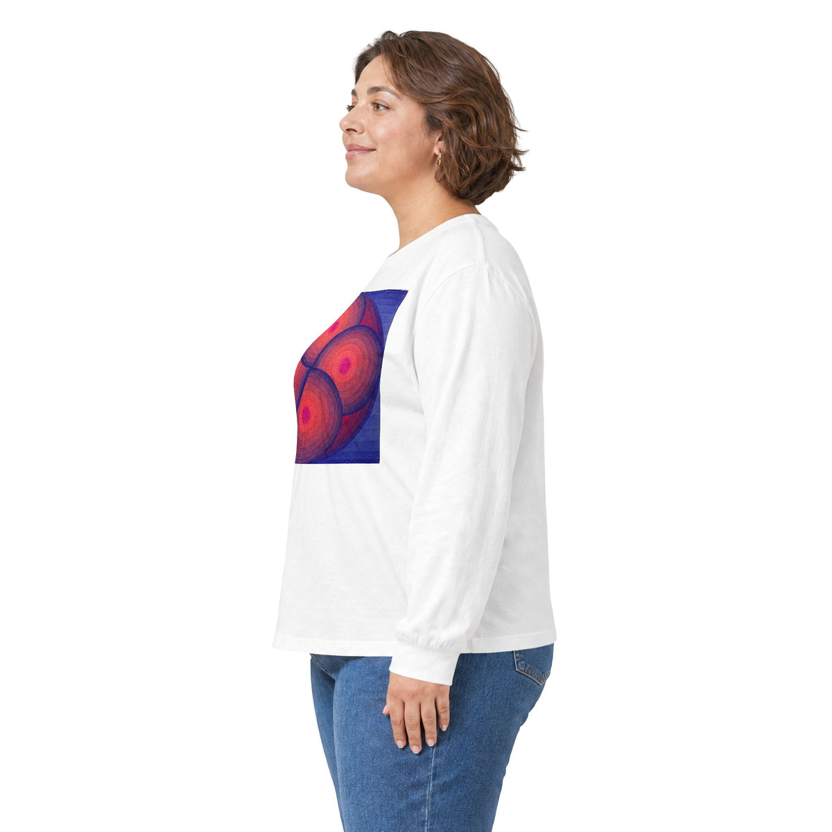 plate 189 long sleeve tee - White