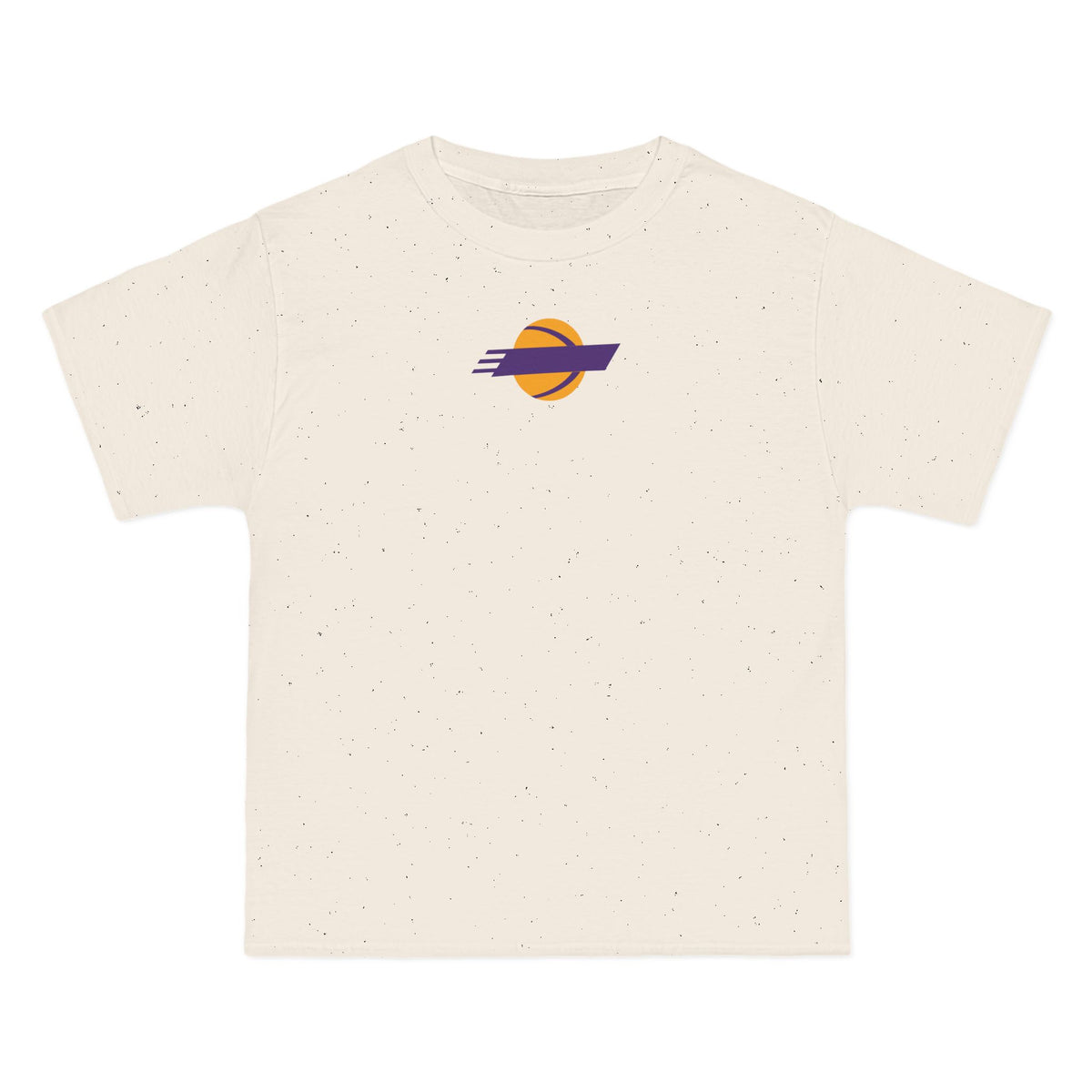 Los Angeles Basketball Heavyweight Tee — Natural, Purple & Gold