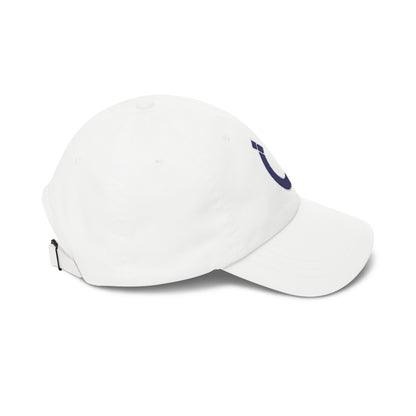 Indianapolis Football Dad Cap — Embroidered, Navy & White