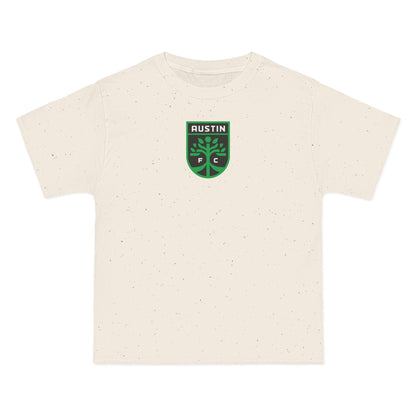 Austin Soccer Heavyweight Tee — Natural, Black, Kiwi Green & White