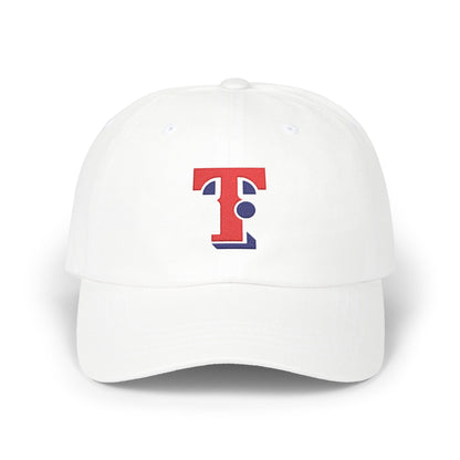 Texas Baseball Dad Cap — Embroidered, Red & Navy