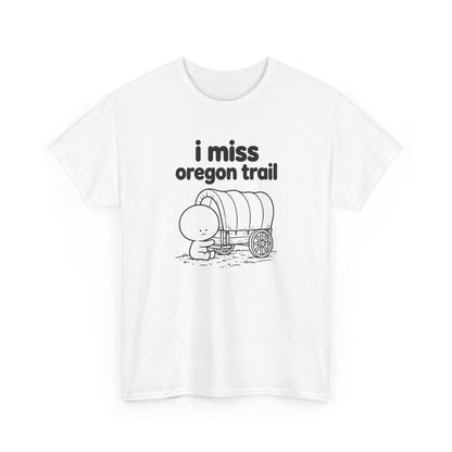 i miss oregon trail tee - White